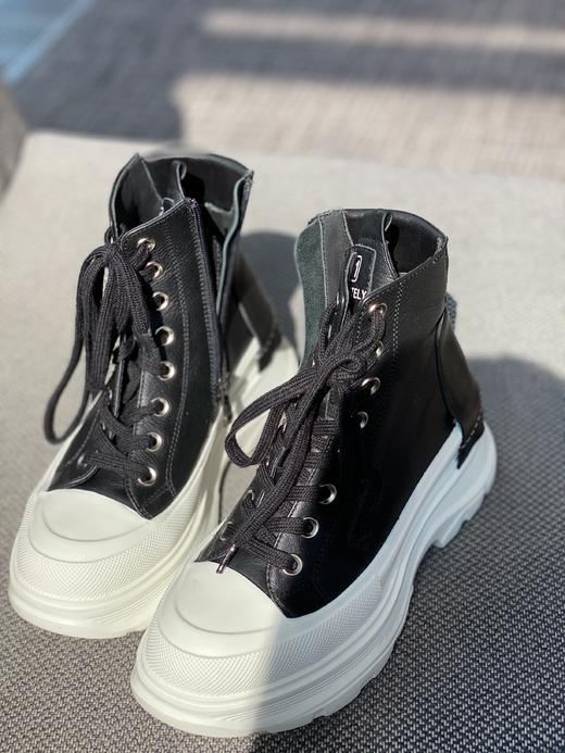 Westory 2020冬季新款皮质厚底高跟运动休闲鞋W20DS80601 商品图0