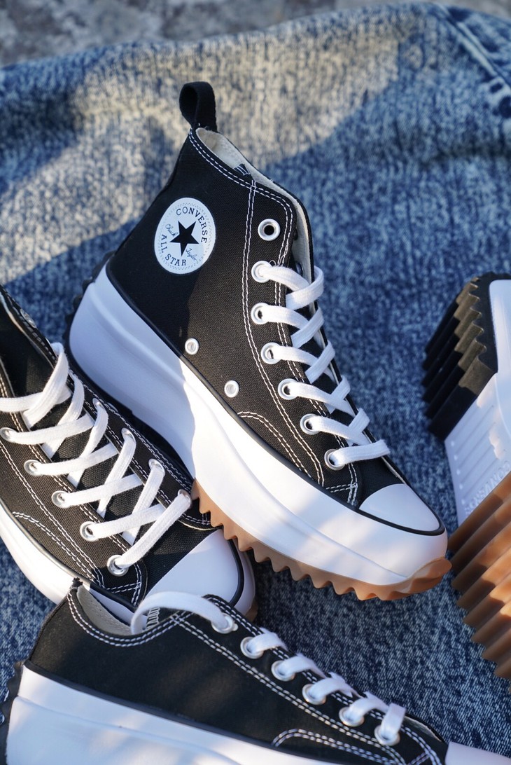 converse匡威run star hike 厚底帆布鞋 众多明星潮人上脚!增高神器!