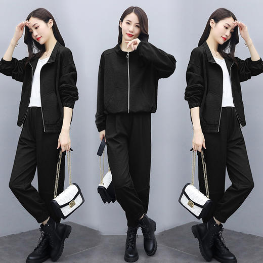 MQQ-5717工装裤套装女潮2020年新款秋装洋气减龄显瘦休闲气质时尚两件套裤 商品图1