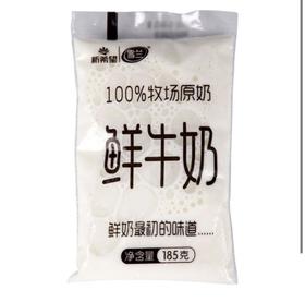雪兰新希望(低温)自立袋鲜牛奶/185g