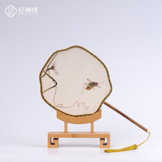 蜀绣双面绣宫扇-蟋蟀 商品图1