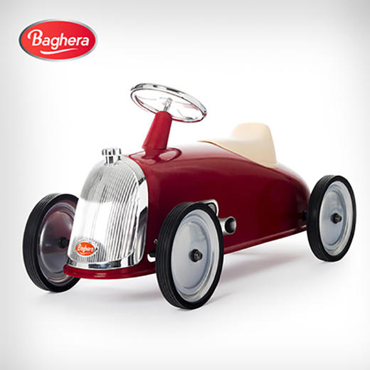 法国Baghera四轮金属复古儿童扭扭车（骑士系列红色） 商品图0