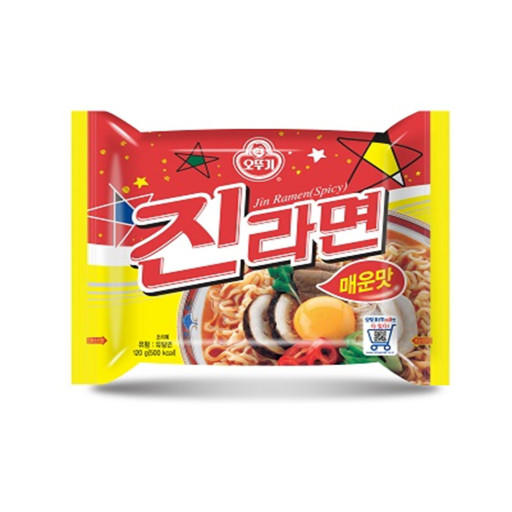 不倒翁真拉面辣味袋装120g오뚜기진라면매운맛120g 商品图0