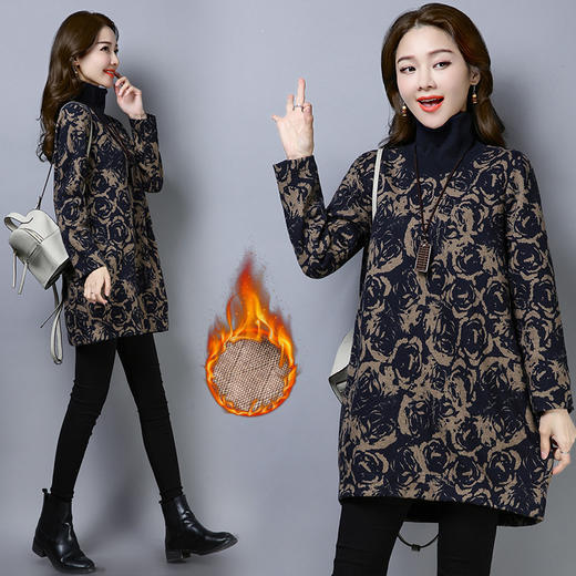 WZNH-JYJ8932冬季新款高领休闲时尚潮流件套头加厚卫衣 商品图2