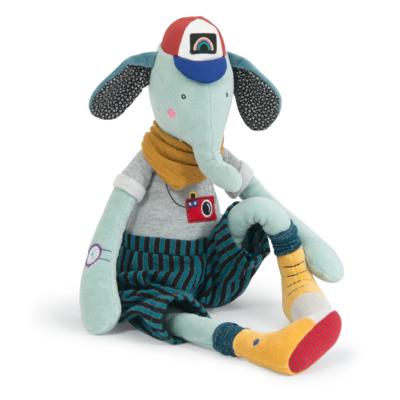 法国moulinroty摇滚乐系列巴勃罗大象玩偶54厘米 商品图0