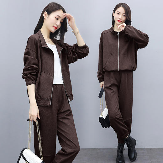 MQQ-5717工装裤套装女潮2020年新款秋装洋气减龄显瘦休闲气质时尚两件套裤 商品图3