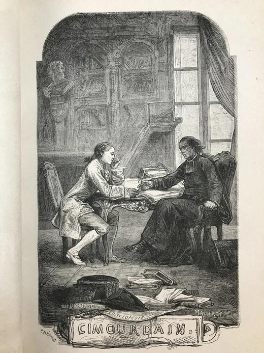 【法语】约19世纪后期 雨果《九三年》 约百幅版画插图 皮脊精装16开 商品图8