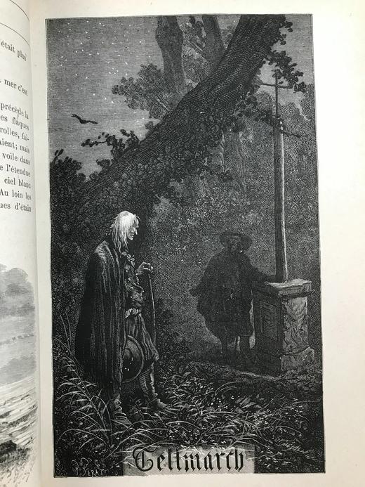 【法语】约19世纪后期 雨果《九三年》 约百幅版画插图 皮脊精装16开 商品图14