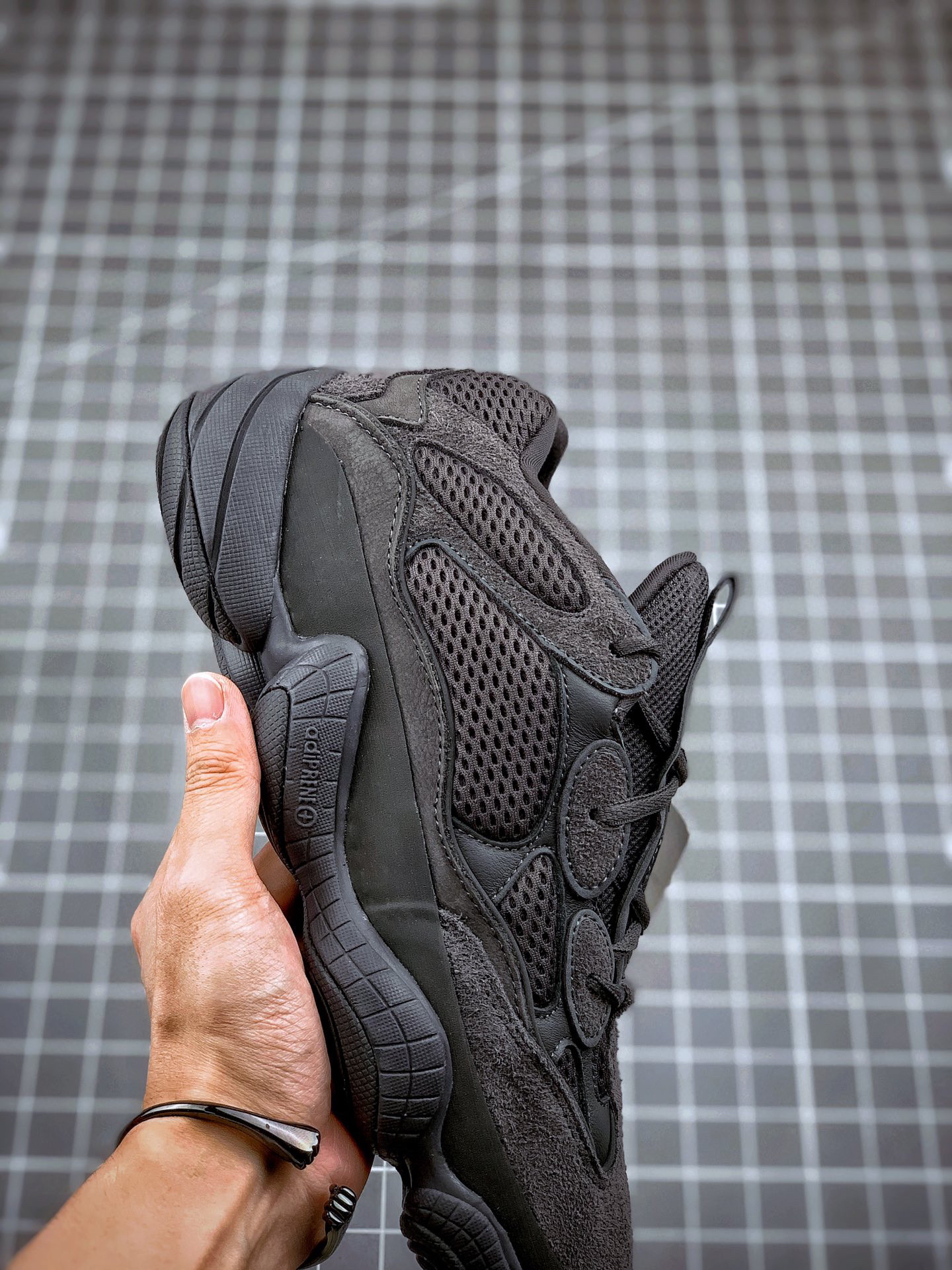 秋冬特价570 纯原版本 # adidas yeezy500 utility black 纯黑配色 f