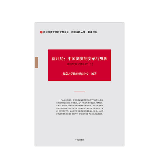 新开局：中国制度的变革与巩固 中国发展动态（2013） 北京大学法治研究中心 中信出版社图书 正版书籍 商品图1