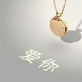 订购8周到｜THE RAYY-DISK BOLD-独家中文-18K黄金 硬币 厚款 项链［瑞士设计师］