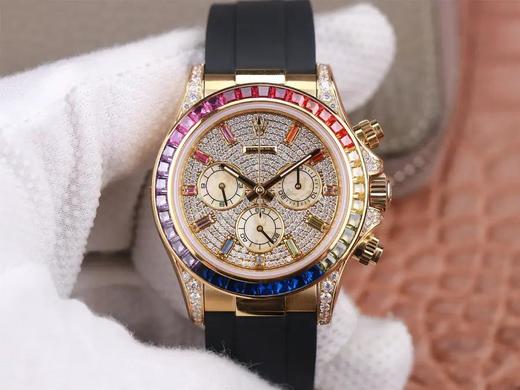 SGP劳li士迪通拿-116599RBOW彩虹迪，7750机芯，镶嵌根据原颜厂‬色渐变过渡最调协‬的37颗宝石进优行‬化处理 商品图0