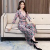 WZNH-MJYY8073阔腿裤套装2020新款秋季印花长袖轻熟风时尚休闲两件套 商品缩略图3