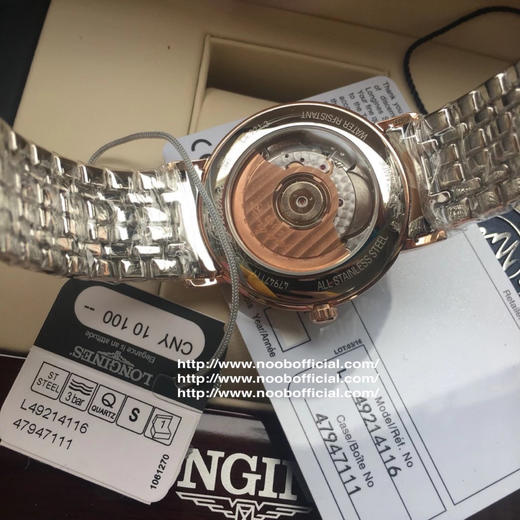 浪qin瑰丽系列L4.921.4 ，历时十个月匠心之作.复刻原版开模.所有配件和正品互换通用。男士腕表，精钢表带，自动机械机芯，透底 商品图4