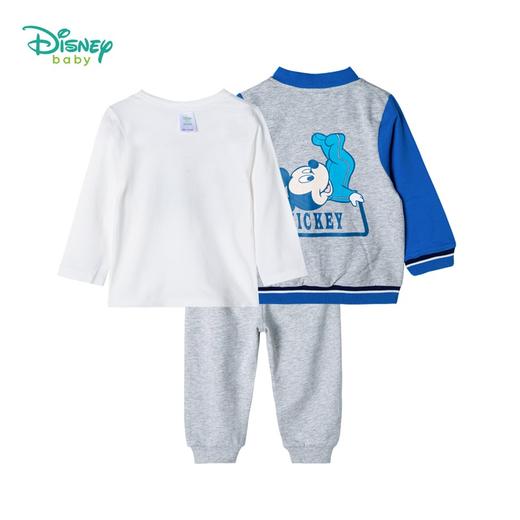迪士尼(Disney)男童米奇纯棉运动棒球服三件套套装 商品图12