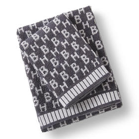 HBMJ-001-2 HB LOGO提花毛巾二件套