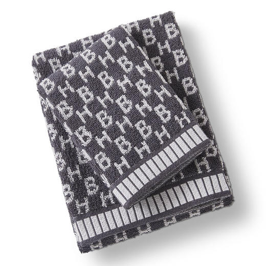 HBMJ-001-2 HB LOGO提花毛巾二件套 商品图0