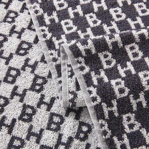 HBMJ-001-2 HB LOGO提花毛巾二件套 商品图3