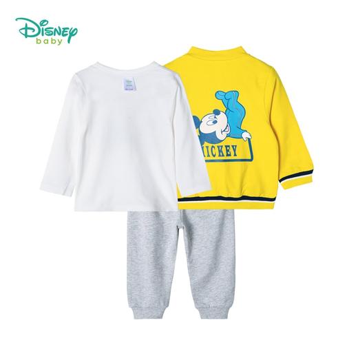迪士尼(Disney)男童米奇纯棉运动棒球服三件套套装 商品图2