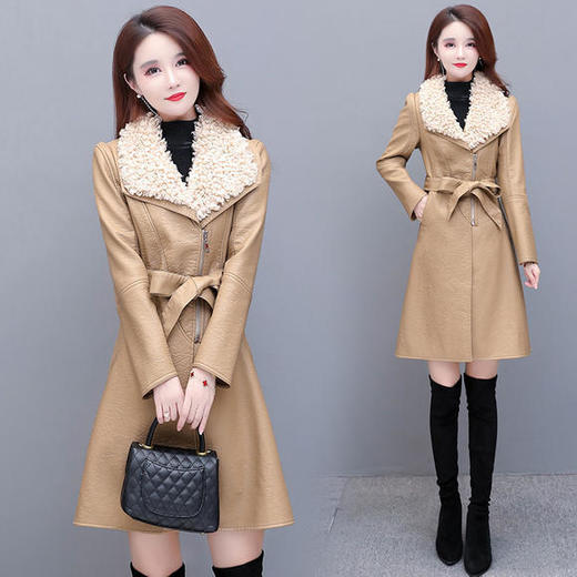 YWE-TBEZ-PM02气质优雅收腰时尚皮毛一体外套 商品图4