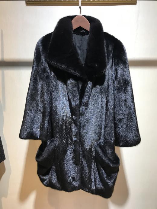 206PC069--黑色水貂款皮大衣--《冬季时尚系列》 商品图0