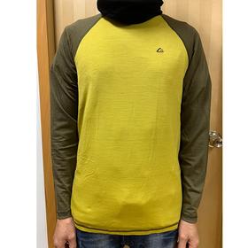 新品捷克Lasting16微米超细美利奴羊毛 男款MARIO芥末黄双色圆领长袖 欧洲胡同