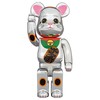 Bearbrick电镀银发光招财猫-400% 商品缩略图0