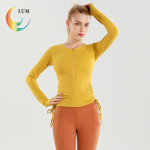 LUM39671露檬新款瑜伽长袖（含胸垫） 商品图1