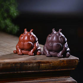 茶宠-河马 紫泥 朱泥  宜兴原矿 精品