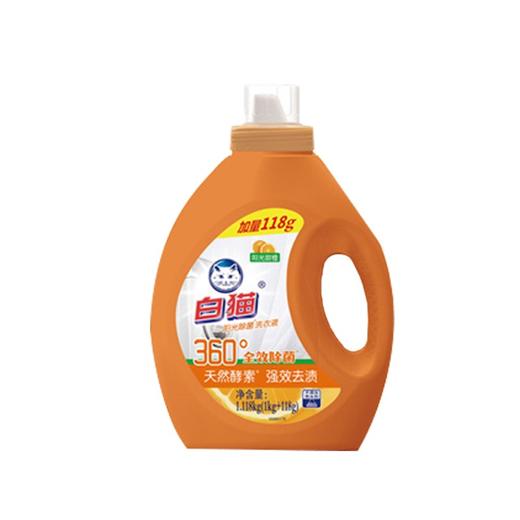 白猫甜橙洗衣液   1.118kg*10瓶/件 商品图0