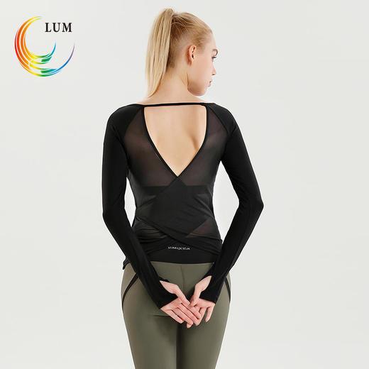 LUM39670露檬瑜伽服新款长袖（含胸垫） 商品图0