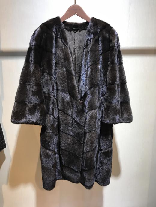 206PC071--咖啡色水貂款皮大衣--《冬季时尚系列》 商品图3