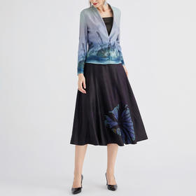 TANGY Collection 天意精品 暮禅系列 中式复古款 莨绸绣花半身裙 L204825