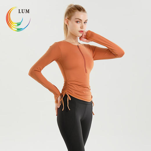 LUM39671露檬新款瑜伽长袖（含胸垫） 商品图2