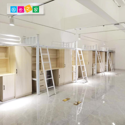 单人床下桌组合员工宿舍家具学习桌衣柜 商品图3