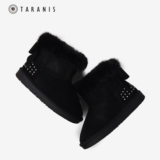 【满299减20】【3岁以上26-37码】泰兰尼斯冬季蝴蝶结系列时尚雪地靴 商品图6