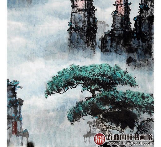 王功学《山水作品》68*138cm 山水竖幅作品 玄关/办公室挂画 商品图5