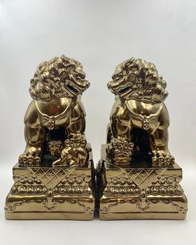 黄玉龙/故宫狮/白/对