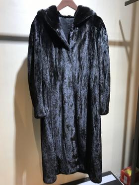 206PC063--黑色水貂款皮大衣--《冬季时尚系列》