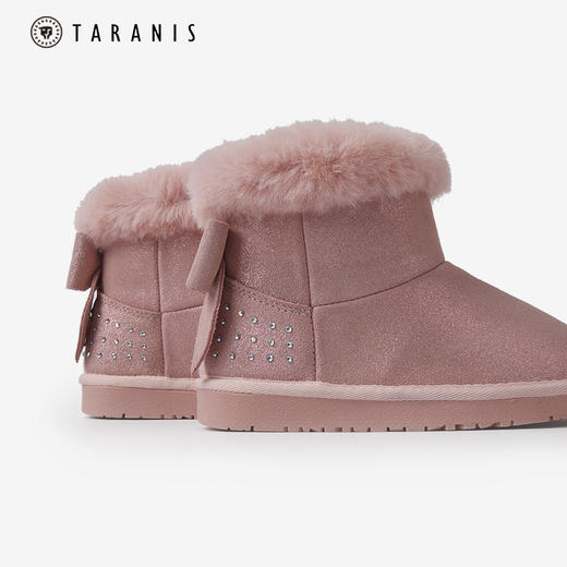 【满299减20】【3岁以上26-37码】泰兰尼斯冬季蝴蝶结系列时尚雪地靴 商品图5