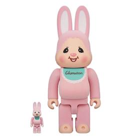 Bearbrick蒙奇奇 植绒粉-400%+100%