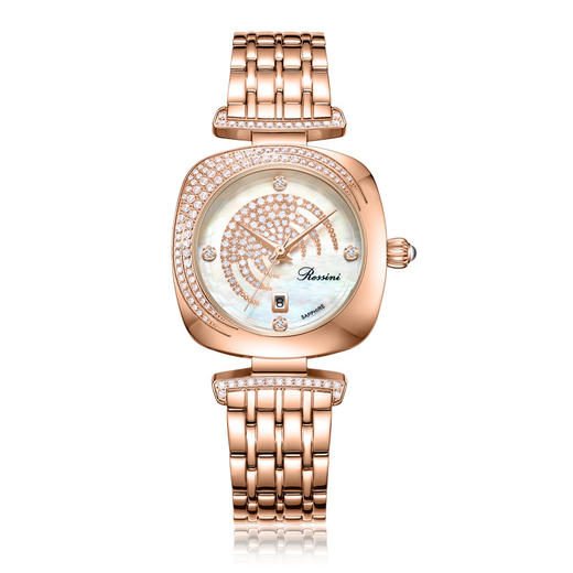 【31号】罗西尼专柜同款典美系列优雅月牙造型石英女表5928 商品图0