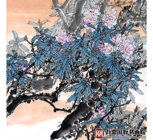 杨秀泽《百里处杜鹃红》68*138cm 花鸟横幅作品 茶室/卧室挂画 商品图4