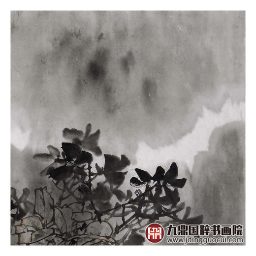 杨秀泽《秋月》68*68cm 花鸟斗方作品 餐厅/卧室挂画 商品图5