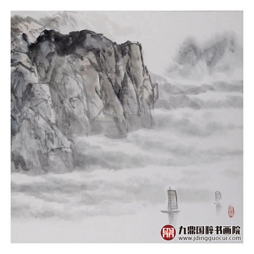 王功学《江山情》228*61cm 山水横幅作品 办公室/客厅挂画 商品图7
