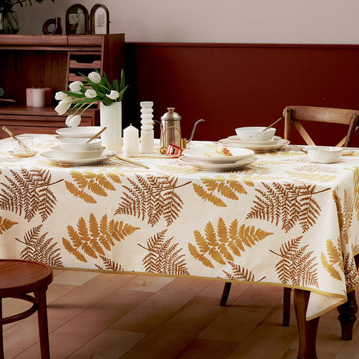 秋叶方形餐桌布艺方桌布 商品图1