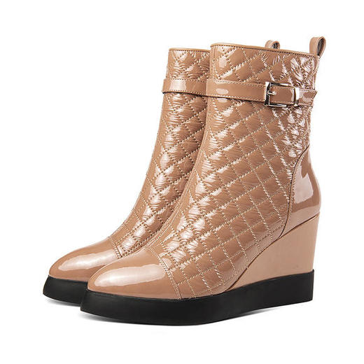 OLD-977新款英伦风坡跟高跟百搭短筒 商品图4