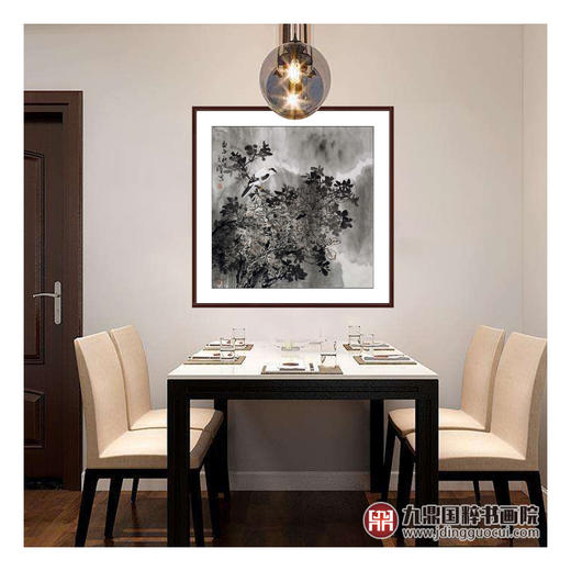 杨秀泽《秋月》68*68cm 花鸟斗方作品 餐厅/卧室挂画 商品图2