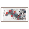 杨秀泽《百里处杜鹃红》68*138cm 花鸟横幅作品 茶室/卧室挂画 商品缩略图0