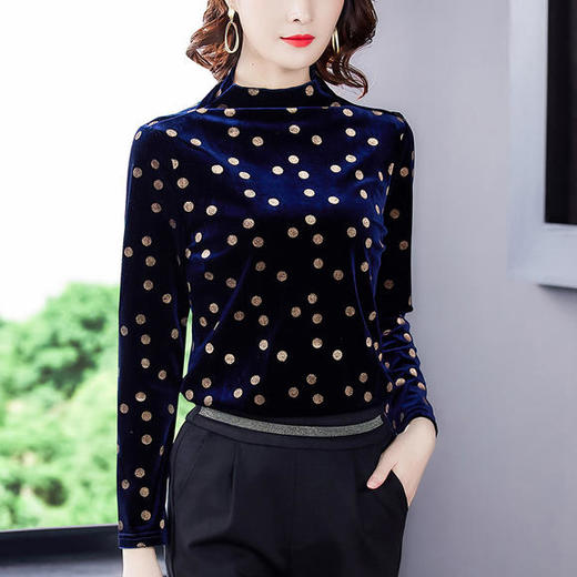 AHM-mtx5112冬新款时尚内搭波点上衣 商品图1